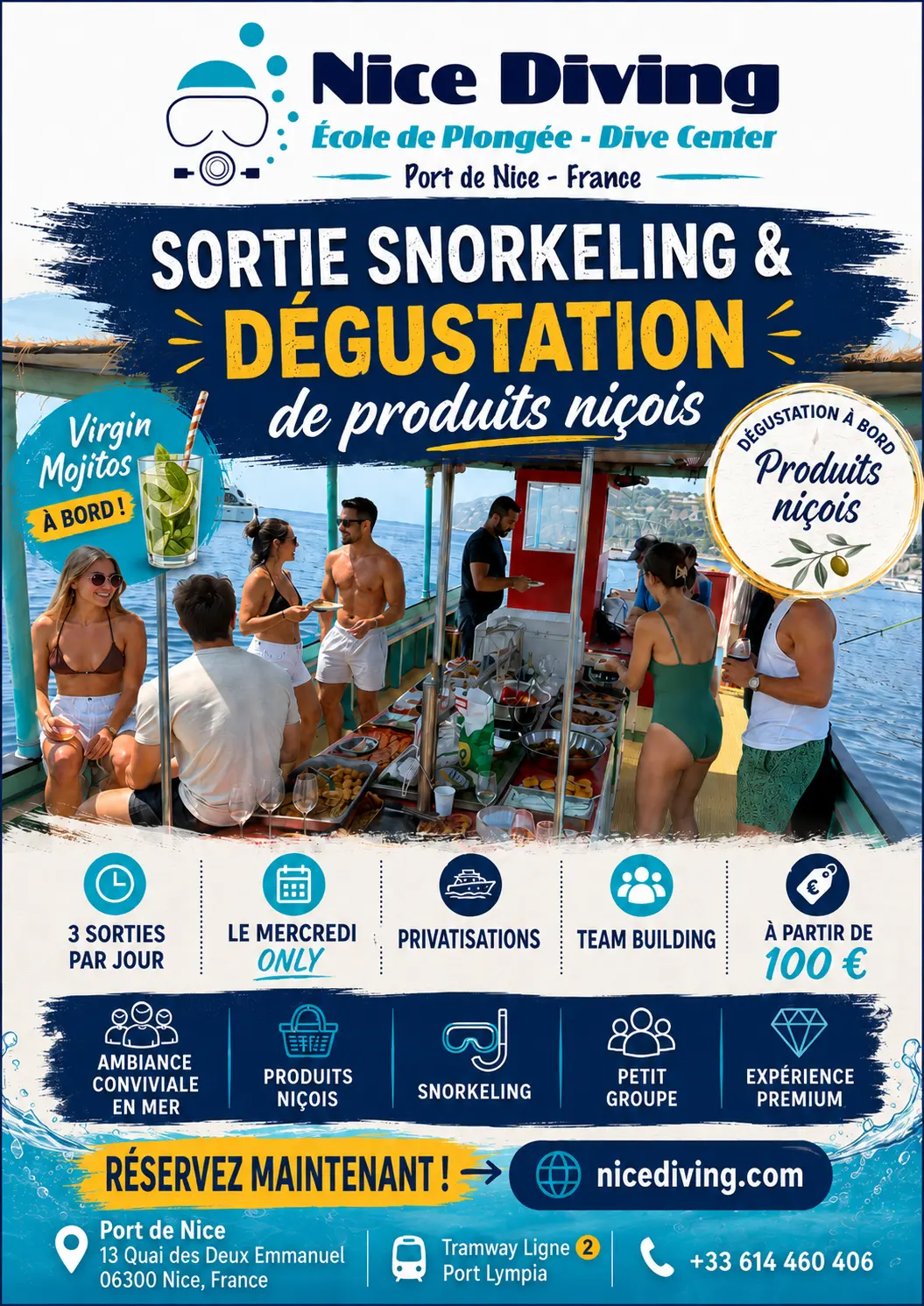Sortie snorkeling & dégustation de produits niçois